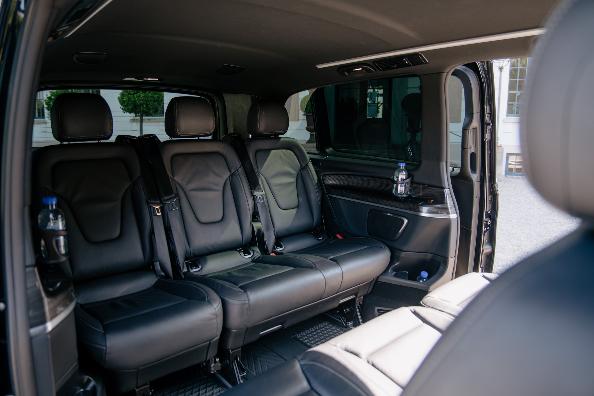 Second row of seats in the Mercedes-Benz EQV